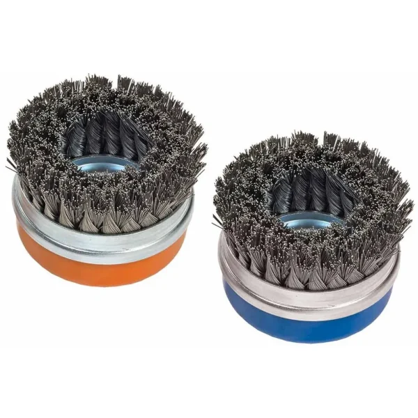 Walter 13G584 4″ x 5/8″-11″ Stainless Double-Row Knot-Twisted Cup Brush with Ring