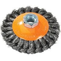 Walter 13H714 7″ x .015″ x 5/8″-11″ Stainless Knot-Twisted Saucer Cup Brush