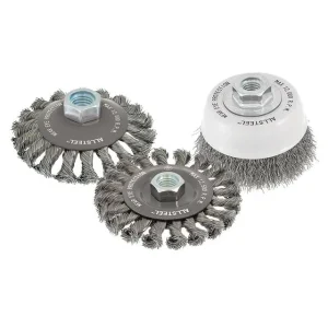 Walter 13W311 3″ x 5/8-11″ ALLSTEEL™ Knot-Twisted Steel Wire Cup Brush