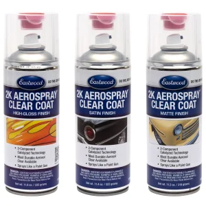 Eastwood’s 2K AeroSpray High-Gloss Satin and Matte Clear