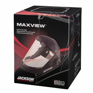 Jackson Safety 14202 Maxview™ Series Face Shield – Universal Adapter – Chin and Side Guard – Polycarbonate – Clear – Uncoated