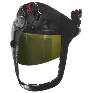 Jackson Safety 14235 Quad™ 500 Series Face Shield – Universal Adapter – Polycarbonate – Clear – Anti-Fog – Flip-up Shade 5 IR Visor