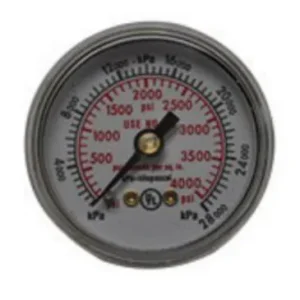 Victor® 1424-0001 1 1/2″ 4000 psig Gold Tint Regulator Gauge With Bottom Port And Back Connection (Box)