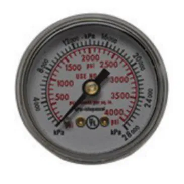 Victor® 1424-0001 1 1/2″ 4000 psig Gold Tint Regulator Gauge With Bottom Port And Back Connection (Box)