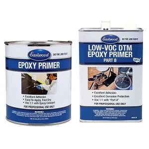 Eastwood White Epoxy Primer and Catalyst for Automotive Car Paint – 2 Gallon Kit
