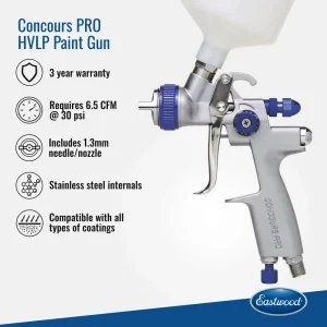 Eastwood Concours PRO HVLP Spray Paint Gun 1.3mm