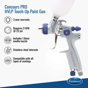 Concours PRO HVLP Detail Touch-Up Spray Paint Gun 1.0mm