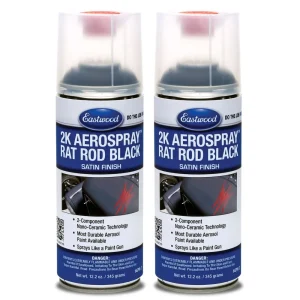 Eastwood 2K AeroSpray™ Rat Rod Satin Black – Aerosol – 12.2oz
