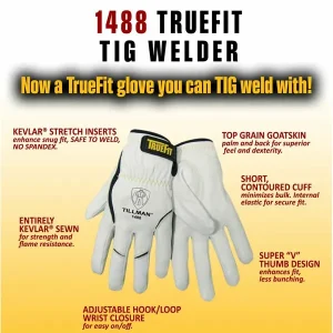 Tillman TrueFit Tig Welding Gloves (White) #1488
