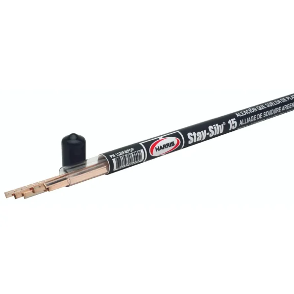 HARRIS® 1520FMPOP STAY-SILV 15 .050 X 1/8″ 7-STICK TUBE PHOS-COPPER BRAZING ALLOY, 4 TUBES/BOX