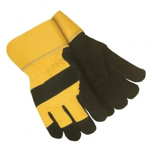 Tillman 1573 ColdBlock Black and Yellow Select Cowhide/Canvas Winter Gloves (1 Pair)
