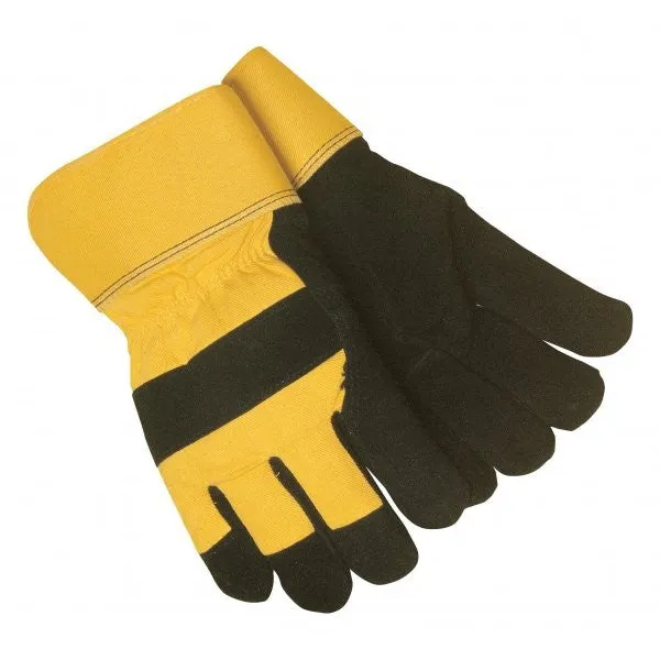 Tillman 1573 ColdBlock Black and Yellow Select Cowhide/Canvas Winter Gloves (1 Pair)