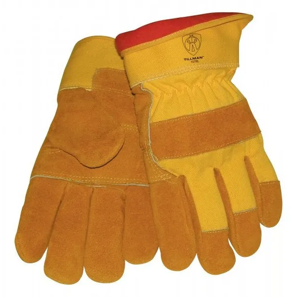 Tillman 1578 Brown Split Leather Cowhide/Canvas Winter Gloves (1 Pair)