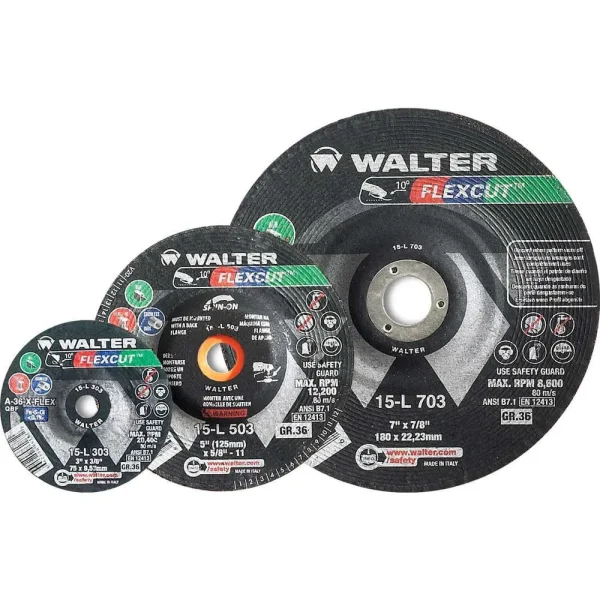Walter 15L702 7″ x 7/8″ 24 Grit Flexcut Wheel