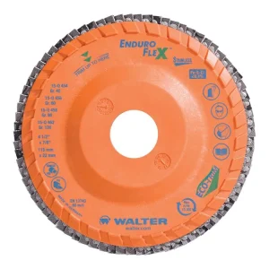 Walter 15Q454 4.5″ x 7/8″ 40 Grit Enduro-Flex Stainless Flap Discs