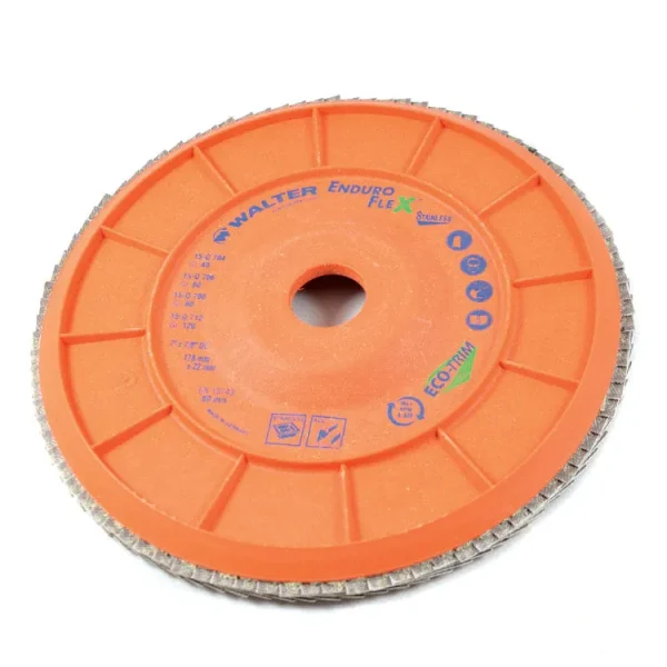 Walter 15Q712 7″ x 7/8″ 120 Grit Enduro-Flex Stainless Flap Discs