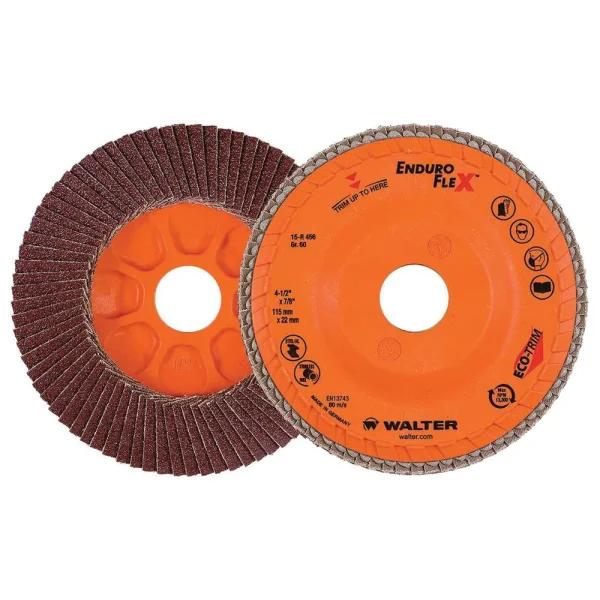 Walter 15R456 4.5″ x 7/8″ 60 Grit Enduro-Flex Flap Disc