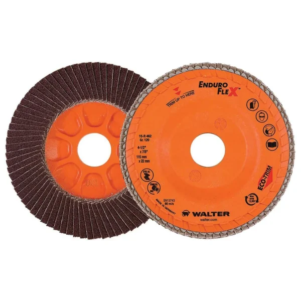 Walter 15R462 4.5″ x 7/8″ 120 Grit Enduro-Flex Flap Disc