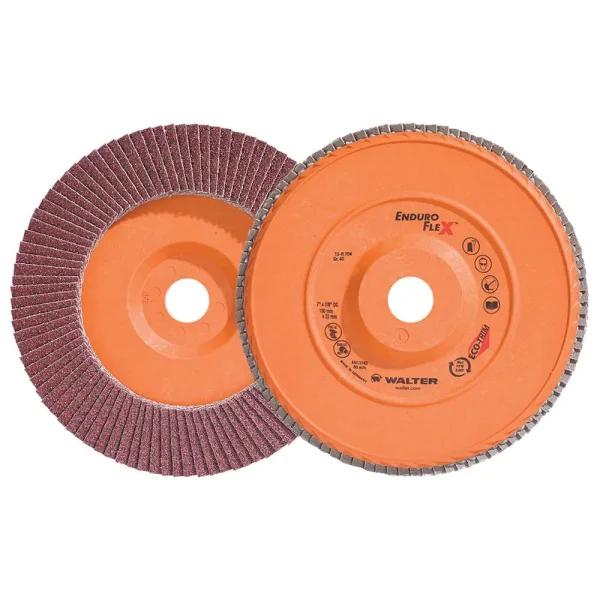 Walter 15R704 7″ x 7/8″ 40 Grit Enduro-Flex Steel Flap Discs