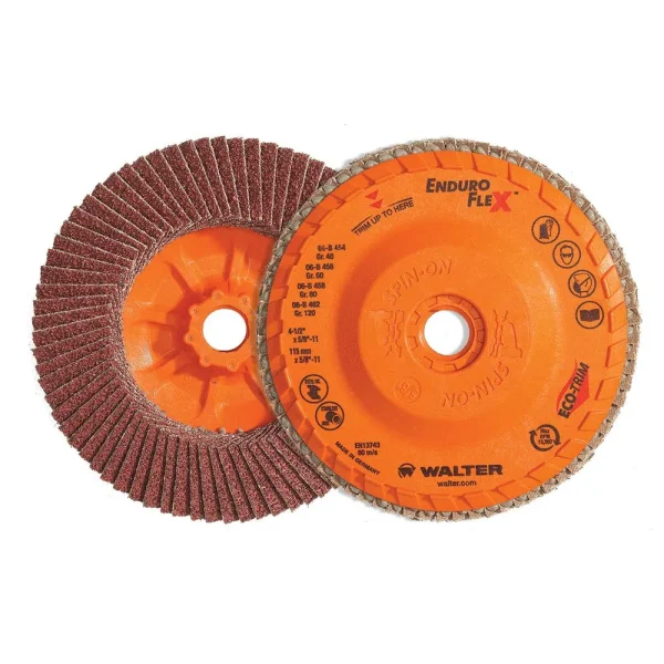 Walter 15R706 7″ x 7/8″ 60 Grit Enduro-Flex Steel Flap Discs