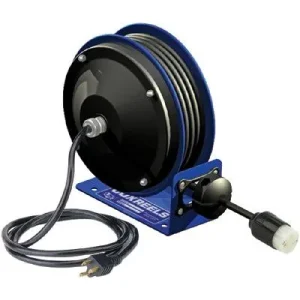 Coxreels PC10-3012-A PC10 Series Power Cord Reels, 12/3 AWG, 20 A, 30 ft, Single Receptacle (1 EA)