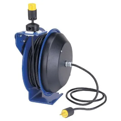 Coxreels PC13-5012-A PC13 Series Power Cord Reels, 12/3 AWG, 20 A, 50 ft, Single Industrial Plug (1 EA)