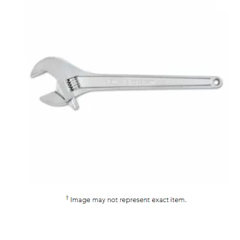 CRESENT AC224BK Adjustable Chrome Wrench, 24 in OAL, 2-7/16 in Opening, Chrome Plated, Tapered Handle
