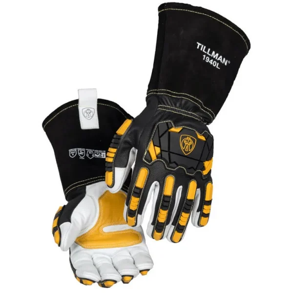 Tillman A2 Impact/A4 Cut Resistant MIG Welding & Metal Working Gloves 1940