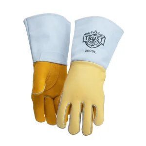 TRUST 2000M SUPER PREMIUM STICK GLOVES MEDIUM, DEERSKIN, 6/PACK
