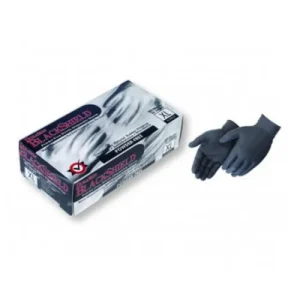 Liberty Safety 2016BK NITRILE GLOVE BLACK 6-MIL, LARGE, INDUSTRIAL GRADE, 100/BOX