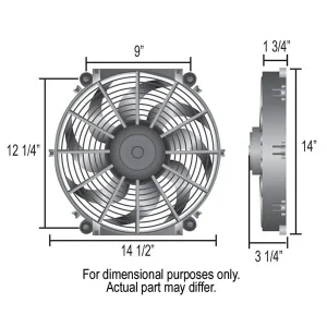 Derale Performance 14 in Reversible Electric Tornado Fan