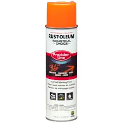Rust-Oleum 203036 Industrial Choice – M1800 System Water-Based Precision Line Marking Paint – Colors – Fluorescent Orange, 12 CANS/CASE