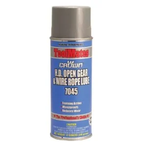 Crown 7045 Heavy Duty Open Gear & Wire Rope Lubes, 12 oz, Aerosol Can (12 Cans)