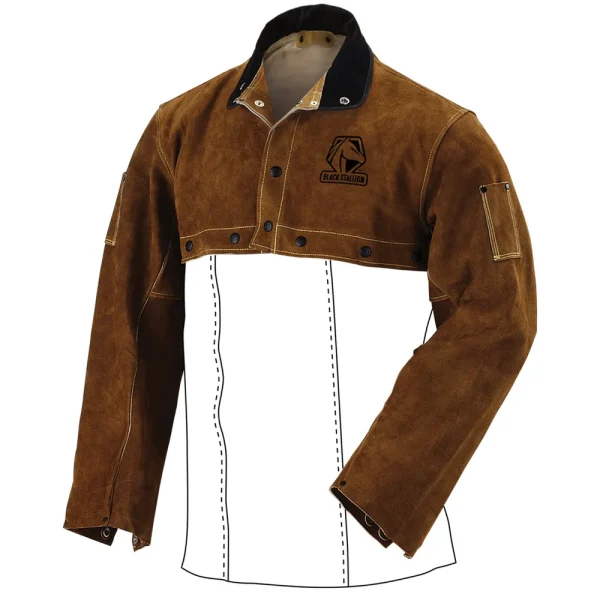 Black Stallion 60-1013 Split Cowhide Cape Sleeves, LARGE