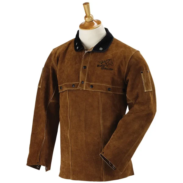 Revco 220CS 20″ Bib & Split Cowhide Leather Welding Cape Sleeve Set (1 Set)