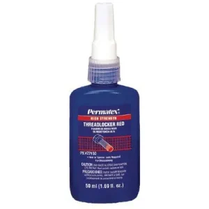 Permatex 27150 High Strength Red Threadlockers, 50 mL, 1 in Thread, Red (1 Tube)