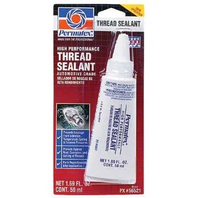 Permatex 56521 50 mL Tube of White High Performance Thread Sealants (6 Tubes)