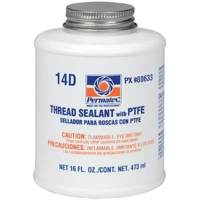 Permatex 80633 Thread Sealants w/ PTFE, 16 oz Can, White (1 Can)