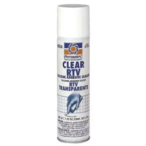 Permatex 81913 Clear RTV Silicone Adhesive Sealants, 7.25 oz Automatic Tube, Clear (12 Tubes)