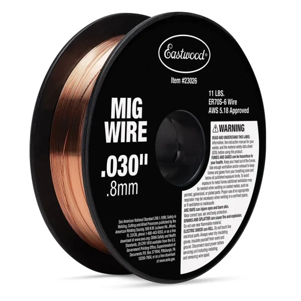 Eastwood Solid MIG Welding Wire 0.030 Inch – 11lb – 8 Inch Spool