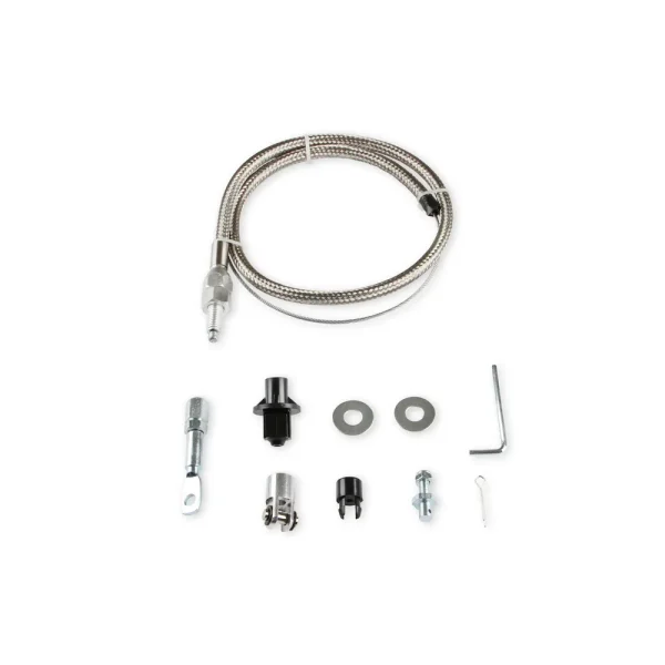 Mr. Gasket Throttle Cable Kit – Stainless Steel Braided 5657