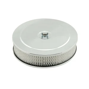 Mr. Gasket Air Cleaner – 9 Inch Diameter x 2.75 Inch Tall – Chrome 1487