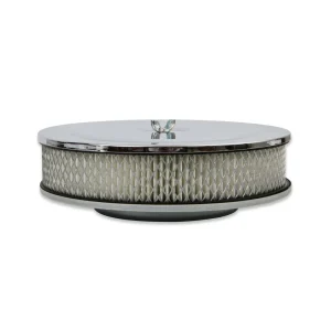 Mr. Gasket Air Cleaner – 9 Inch Diameter x 2.75 Inch Tall – Chrome 1487