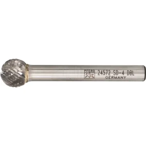 PFERD 24572 Carbide Bur SD-4 Ball Shape Double Cut 7/16″ x 3/8″ x 1/4″ Shank