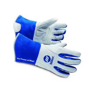 MILLER 263346 TIG GLOVES, WHITE/BLUE, SMALL, 6 PAIRS/PACK