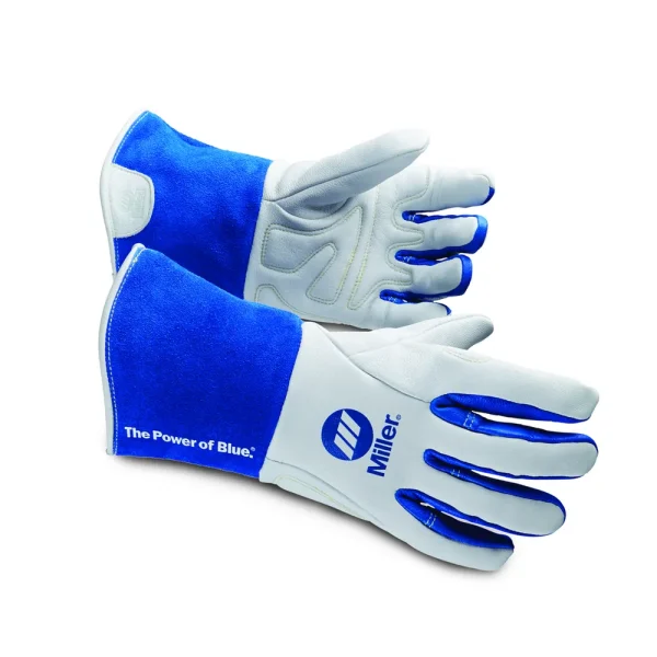 MILLER 263346 TIG GLOVES, WHITE/BLUE, SMALL, 6 PAIRS/PACK