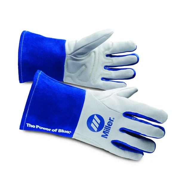 MILLER 263347 TIG GLOVES, WHITE/BLUE, MEDIUM, 6 PAIRS/PACK