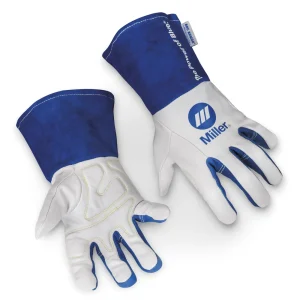 MILLER 263347 TIG GLOVES, WHITE/BLUE, MEDIUM, 6 PAIRS/PACK