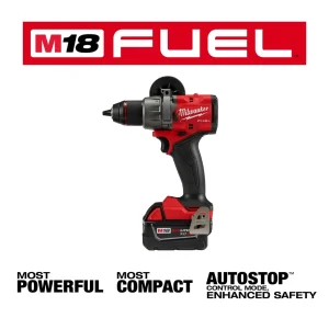 MILWAUKEE® TOOL 2904-22 M18 FUEL™ 1/2″ Hammer Drill/Driver Kit