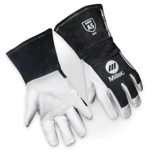 MILLER 290412 MIG GLOVES, BLACK/WHITE, CUT-RESISTANT, SMALL